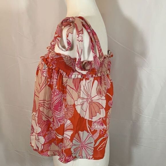 C&C California Red & Pink Floral Cropped Tank - Picture 3 of 8